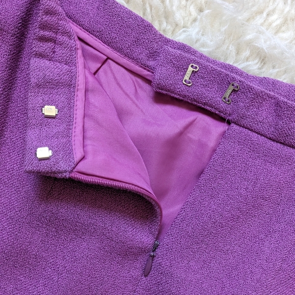 Don Caster Purple Wool Skirt Size 8 - Picture 5 of 7